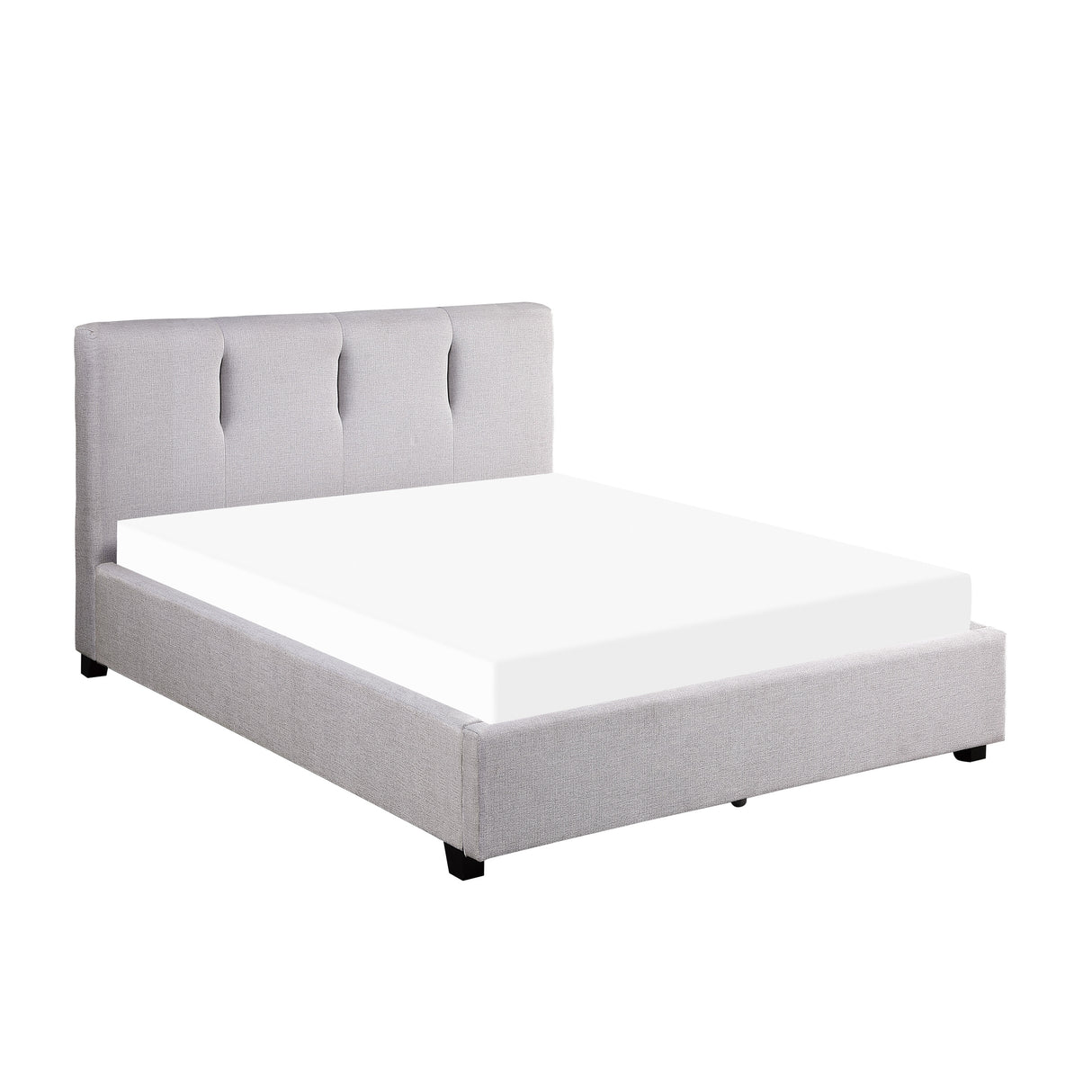 Aitana Gray Eastern King Platform Bed with Storage Drawer from Homelegance - Luna Furniture