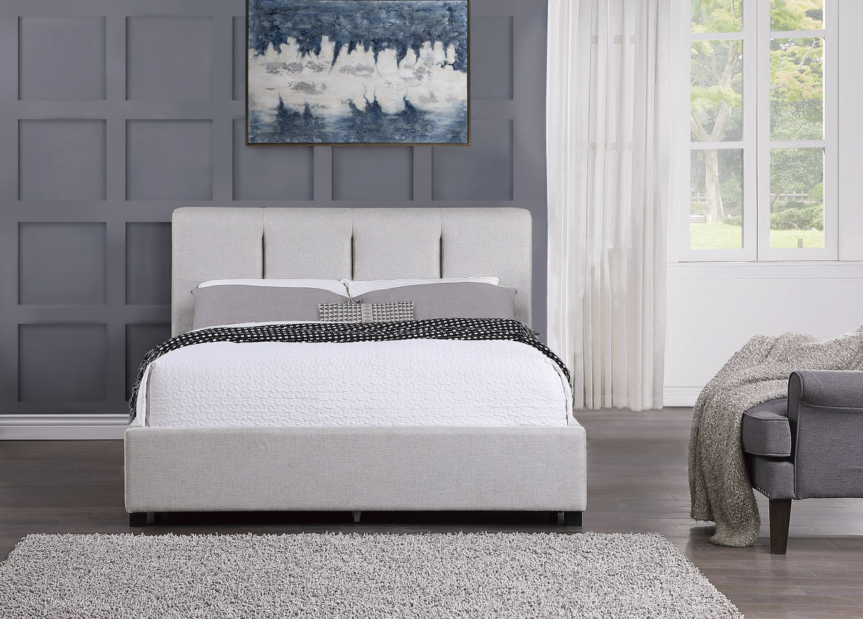 Aitana Gray Eastern King Platform Bed with Storage Drawer from Homelegance - Luna Furniture