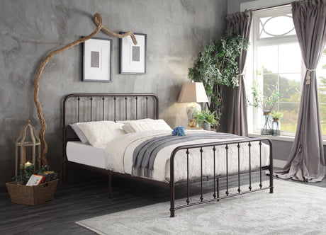 Larkspur Antique Bronze King Metal Platform Bed from Homelegance - Luna Furniture