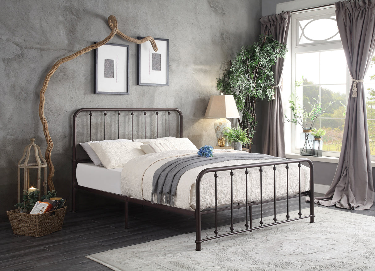 Larkspur Antique Bronze Queen Metal Platform Bed from Homelegance - Luna Furniture