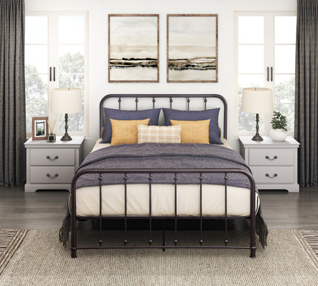 Larkspur Antique Bronze Full Metal Platform Bed from Homelegance - Luna Furniture