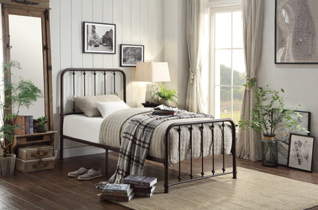 Larkspur Antique Bronze Twin Metal Platform Bed from Homelegance - Luna Furniture
