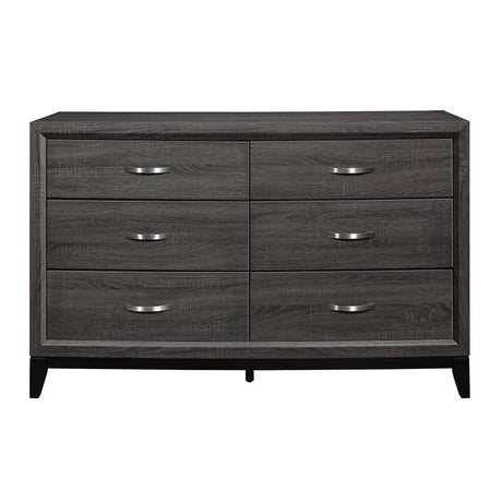 Davi Gray 5-Piece Bedroom Set (Queen Bed, Nightstand, Dresser, Mirror, Chest) from Homelegance - Luna Furniture