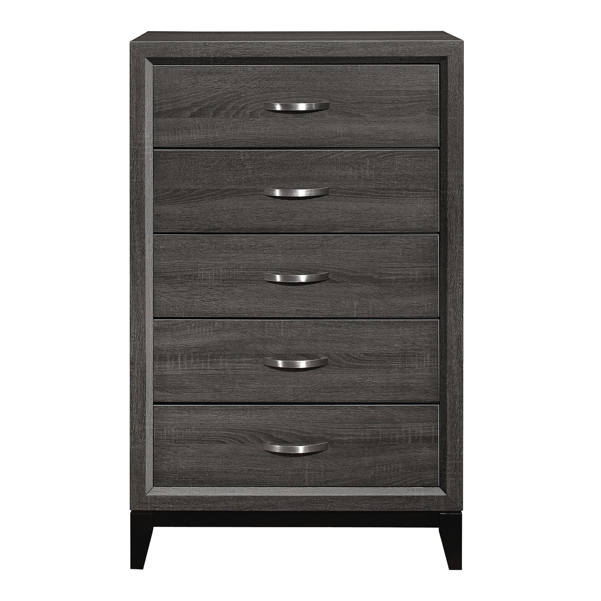 Davi Gray 4-Piece Bedroom Set (Queen Bed, Nightstand, Dresser, Mirror) from Homelegance - Luna Furniture
