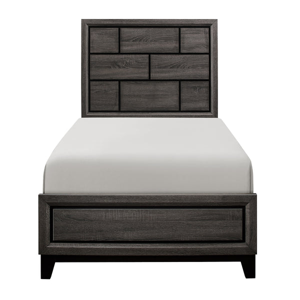 Davi Gray Twin Panel Bed