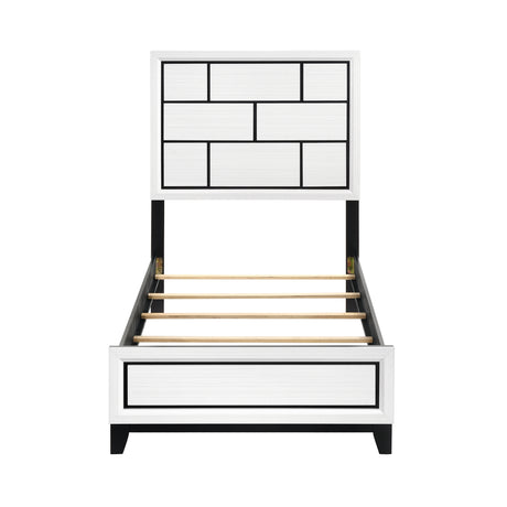 Davi White King Panel Bed from Homelegance - Luna Furniture
