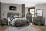 Davi Gray 5-Piece Bedroom Set (Queen Bed, Nightstand, Dresser, Mirror, Chest) from Homelegance - Luna Furniture