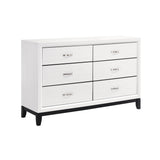 Davi White 5-Piece Bedroom Set (Queen Bed, Nightstand, Dresser, Mirror, Chest) from Homelegance - Luna Furniture