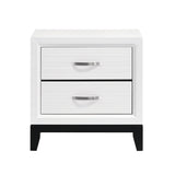 Davi White 5-Piece Bedroom Set (Queen Bed, Nightstand, Dresser, Mirror, Chest) from Homelegance - Luna Furniture