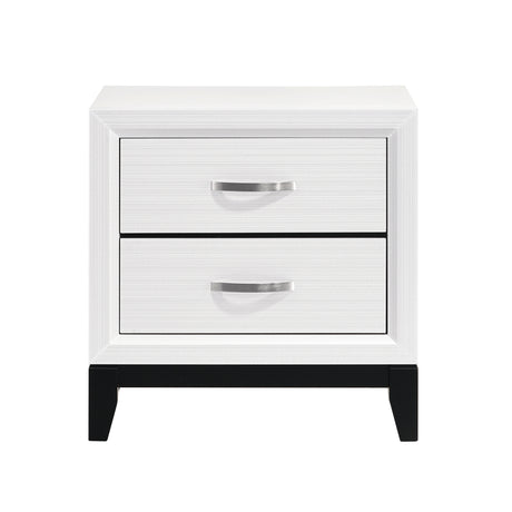 Davi White 5-Piece Bedroom Set (Queen Bed, Nightstand, Dresser, Mirror, Chest) from Homelegance - Luna Furniture