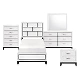 Davi White 5-Piece Youth Bedroom Set (Twin Bed, Nightstand, Dresser, Mirror, Chest) from Homelegance - Luna Furniture