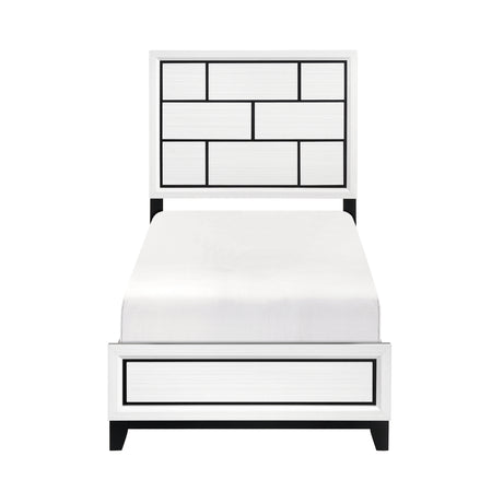 Davi White 5-Piece Youth Bedroom Set (Twin Bed, Nightstand, Dresser, Mirror, Chest) from Homelegance - Luna Furniture