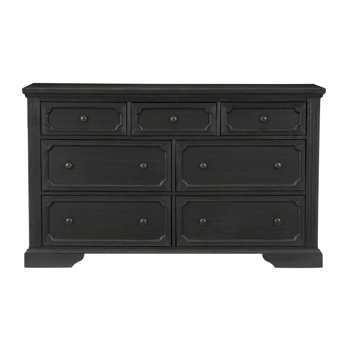 Cavalier Silver 4-Piece Bedroom Set (Queen Bed, Nightstand, Dresser, Mirror) from Homelegance - Luna Furniture