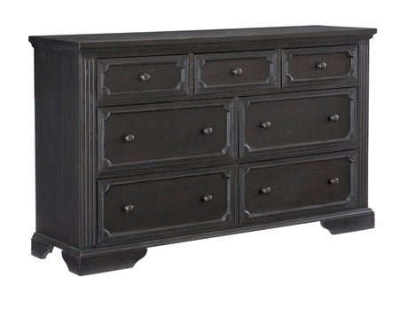 Cavalier Silver 4-Piece Bedroom Set (Queen Bed, Nightstand, Dresser, Mirror) from Homelegance - Luna Furniture