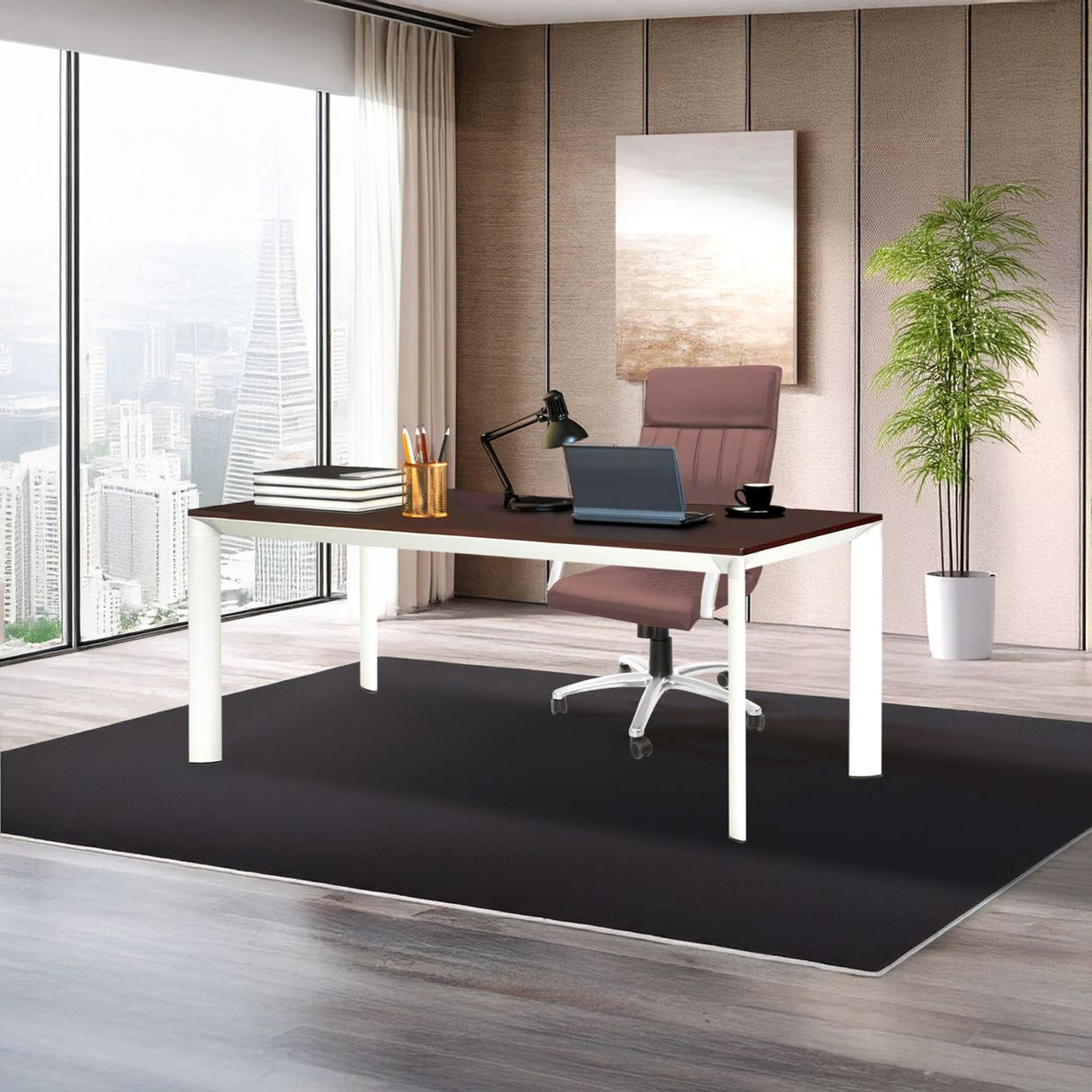 Aos Auburn Prevue Desk 36 X 72 Auburn from Michael Amini - Luna Furniture