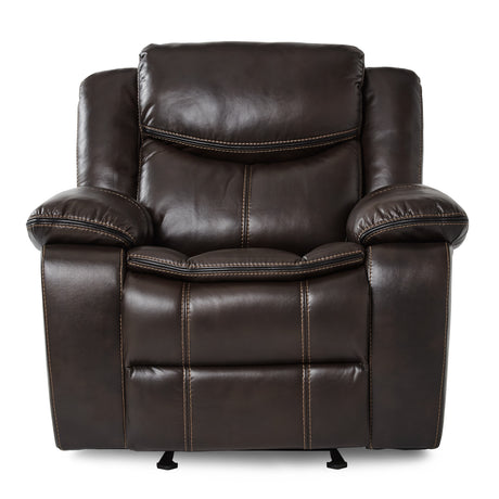 Bastrop Brown Reclining Loveseat from Homelegance - Luna Furniture