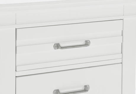 Blaire Farm White 5-Piece Bedroom Set (Queen Bed, Nightstand, Dresser, Mirror, Chest) from Homelegance - Luna Furniture