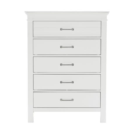 Blaire Farm White 5-Piece Bedroom Set (Queen Bed, Nightstand, Dresser, Mirror, Chest) from Homelegance - Luna Furniture