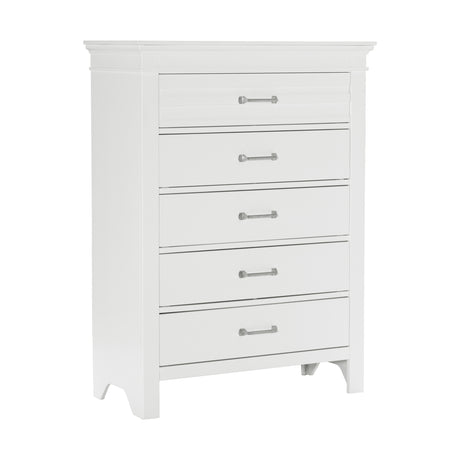 Blaire Farm White 5-Piece Bedroom Set (Queen Bed, Nightstand, Dresser, Mirror, Chest) from Homelegance - Luna Furniture