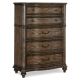 Heath Court Brown Oak 5-Piece Bedroom Set (Queen Bed, Nightstand, Dresser, Mirror, Chest) from Homelegance - Luna Furniture