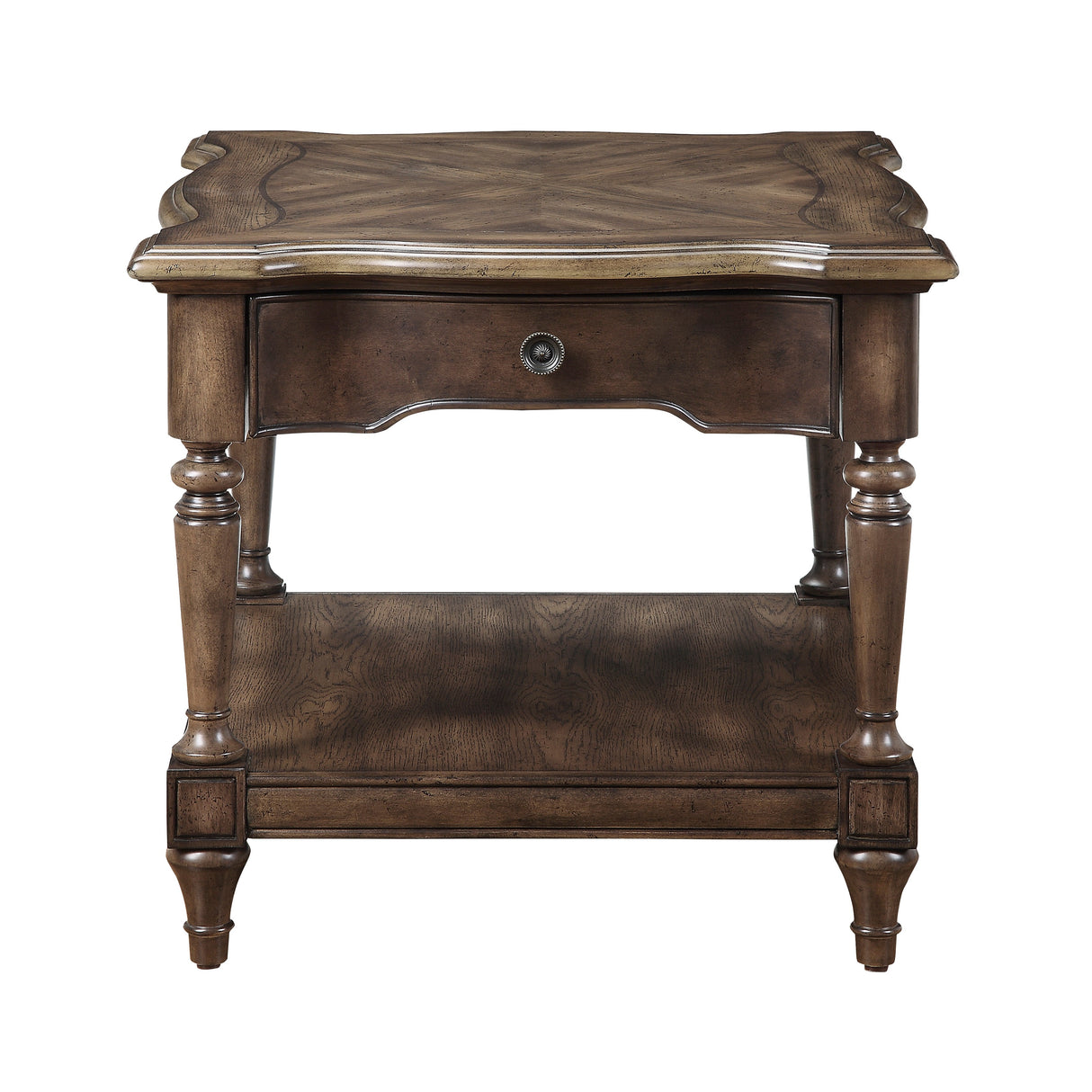 Heath Court Brown Oak Queen Panel Bed from Homelegance - Luna Furniture