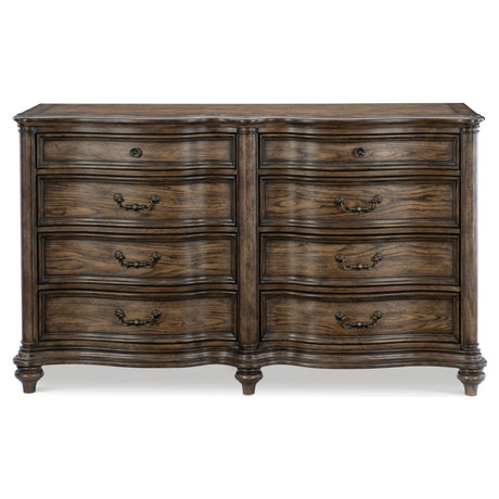 Heath Court Brown Oak Upholstered Panel Bedroom Set from Homelegance - Luna Furniture