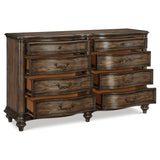 Heath Court Brown Oak Upholstered Panel Bedroom Set from Homelegance - Luna Furniture