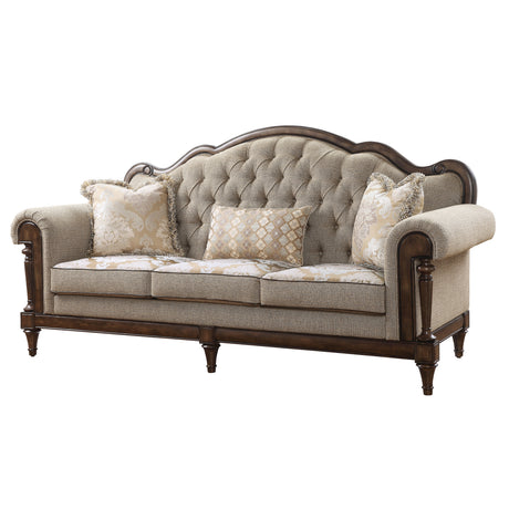 Heath Court Brown Oak Loveseat from Homelegance - Luna Furniture