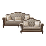 Heath Court Brown Oak Chair from Homelegance - Luna Furniture