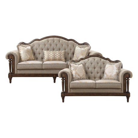 Heath Court Brown Oak Chair from Homelegance - Luna Furniture