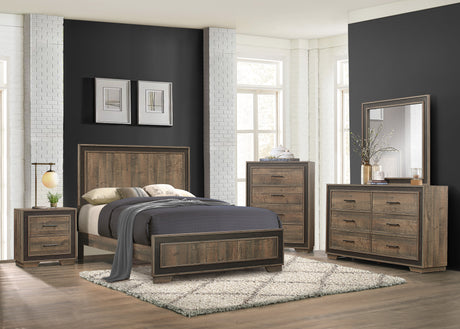 Laurelin Antiqued Bronze Queen Sleigh Platform Bed with Footboard Storage from Homelegance - Luna Furniture