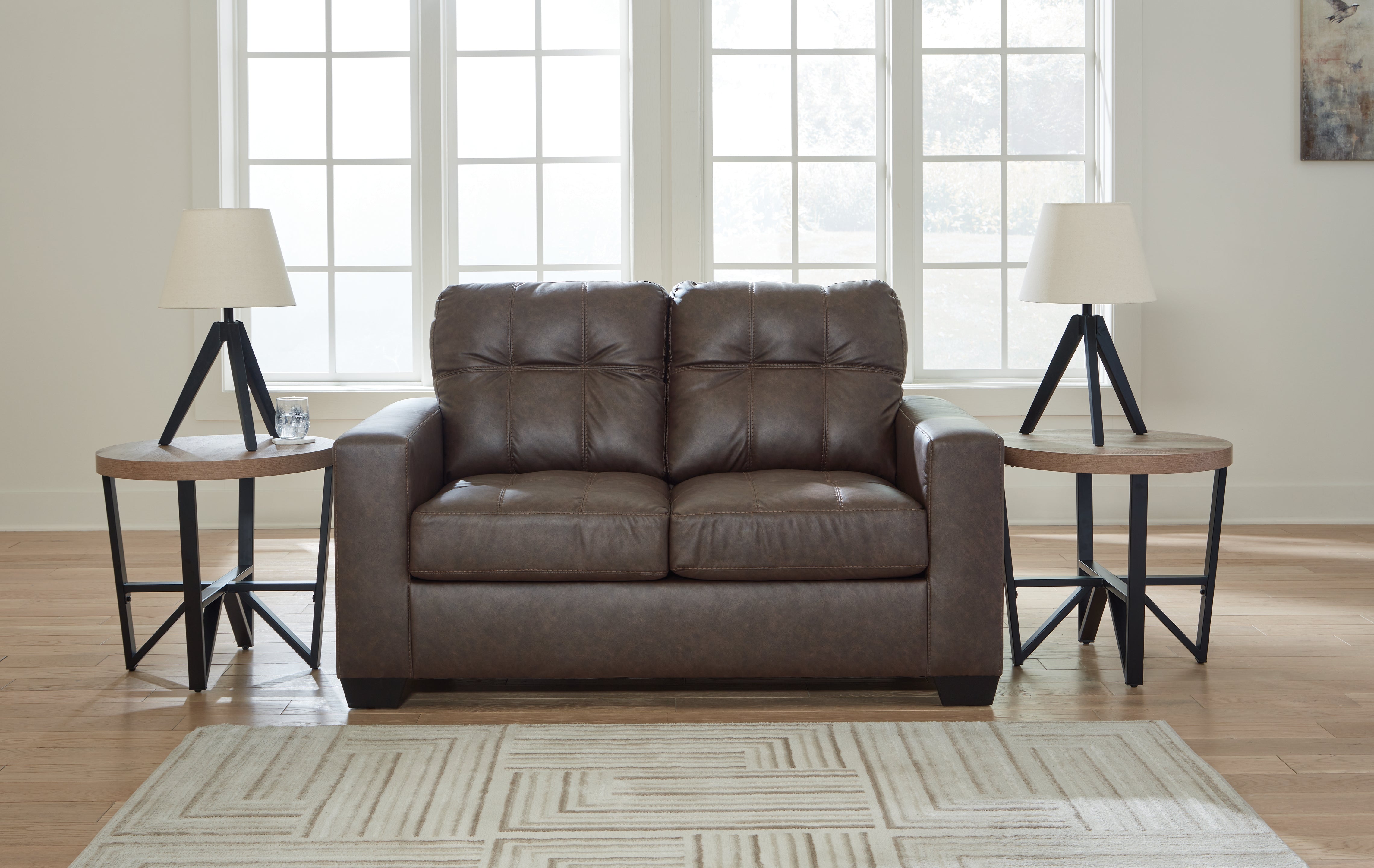 Barlin Mills Sofa and Loveseat in Umber – Luna Furniture