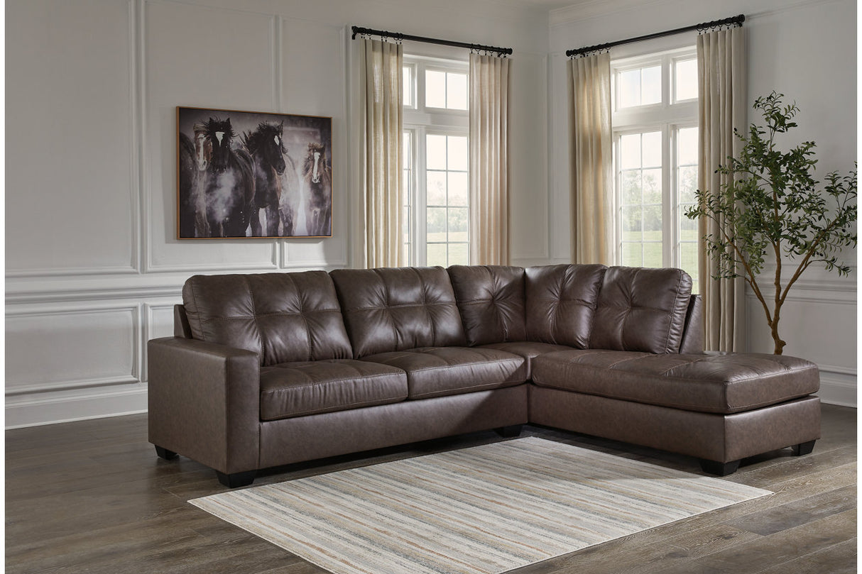Barlin Mills Umber 2-Piece RAF Chaise Sectional from Ashley - Luna Furniture
