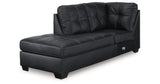 Barlin Mills Carbon Left-Arm Facing Corner Chaise from Ashley - Luna Furniture