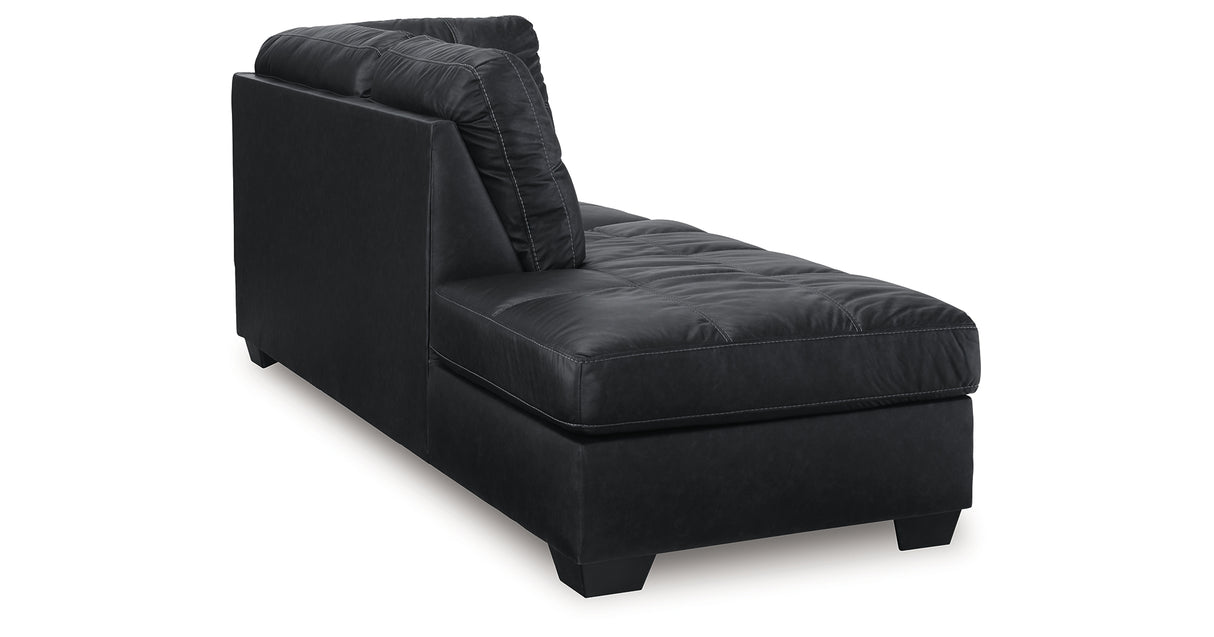 Barlin Mills Carbon Left-Arm Facing Corner Chaise from Ashley - Luna Furniture