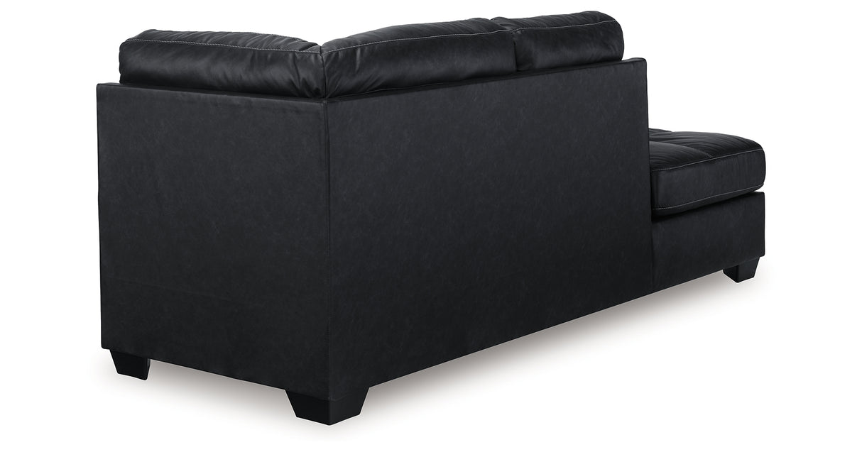 Barlin Mills Carbon Left-Arm Facing Corner Chaise from Ashley - Luna Furniture