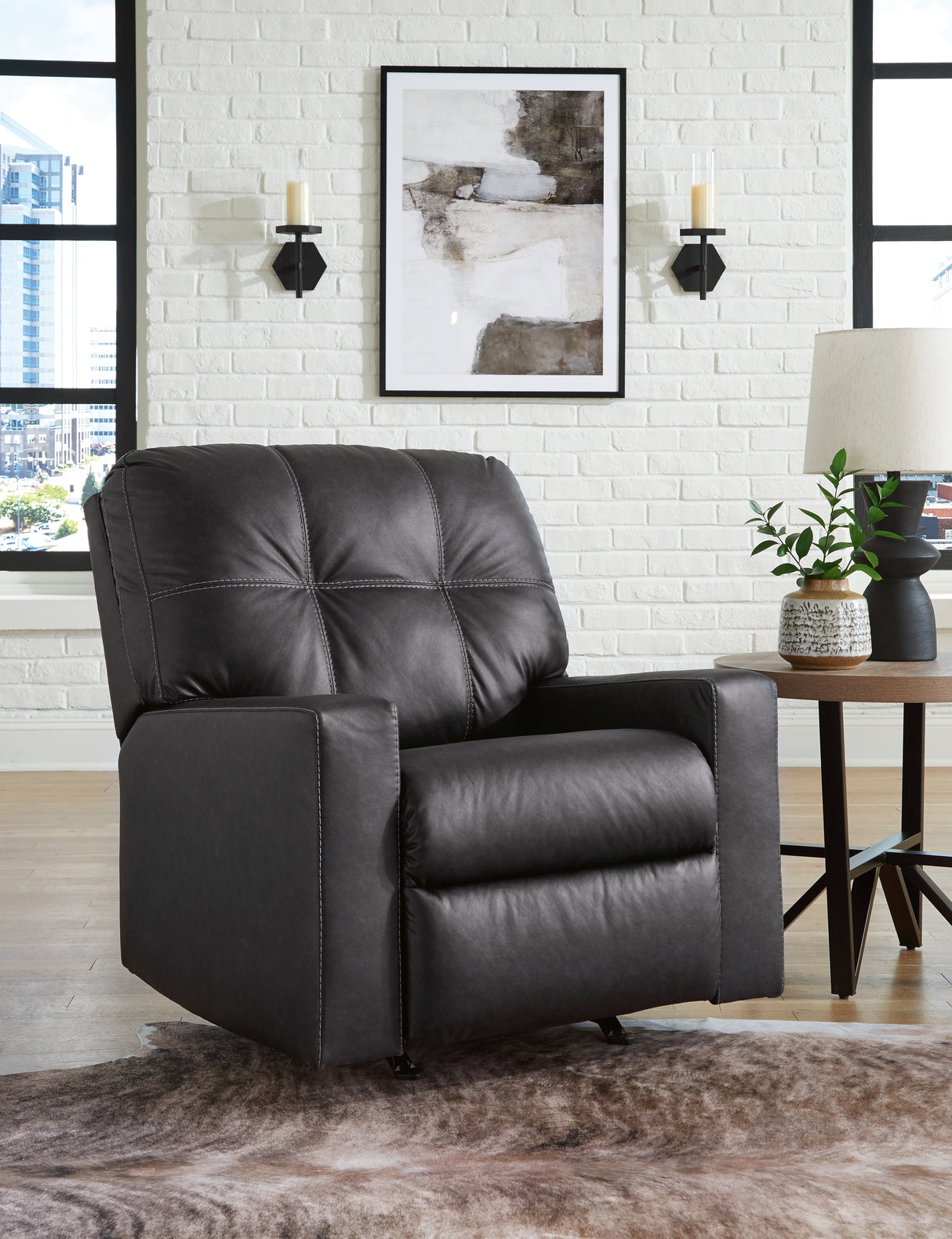 Barlin Mills Sofa, Loveseat and Recliner in Carbon from Ashley Furniture - Luna Furniture