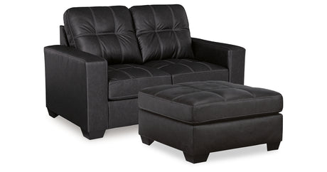 Barlin Mills Loveseat and Oversized Ottoman from Ashley - Luna Furniture
