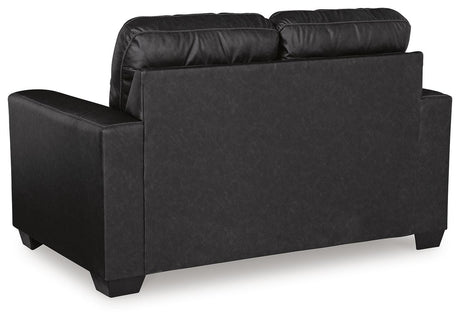 Barlin Mills Sofa, Loveseat and Recliner in Carbon from Ashley - Luna Furniture