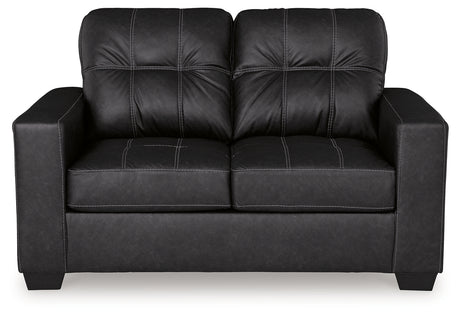 Barlin Mills Sofa, Loveseat and Recliner in Carbon from Ashley - Luna Furniture