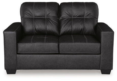 Barlin Mills Sofa, Loveseat and Recliner in Carbon from Ashley - Luna Furniture