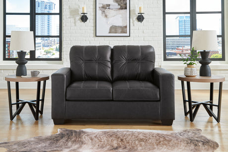 Barlin Mills Sofa, Loveseat and Recliner in Carbon from Ashley - Luna Furniture