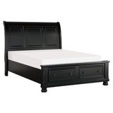 1714KBK-1EK* (3)Eastern King Sleigh Platform Bed with Footboard Storage from Homelegance - Luna Furniture