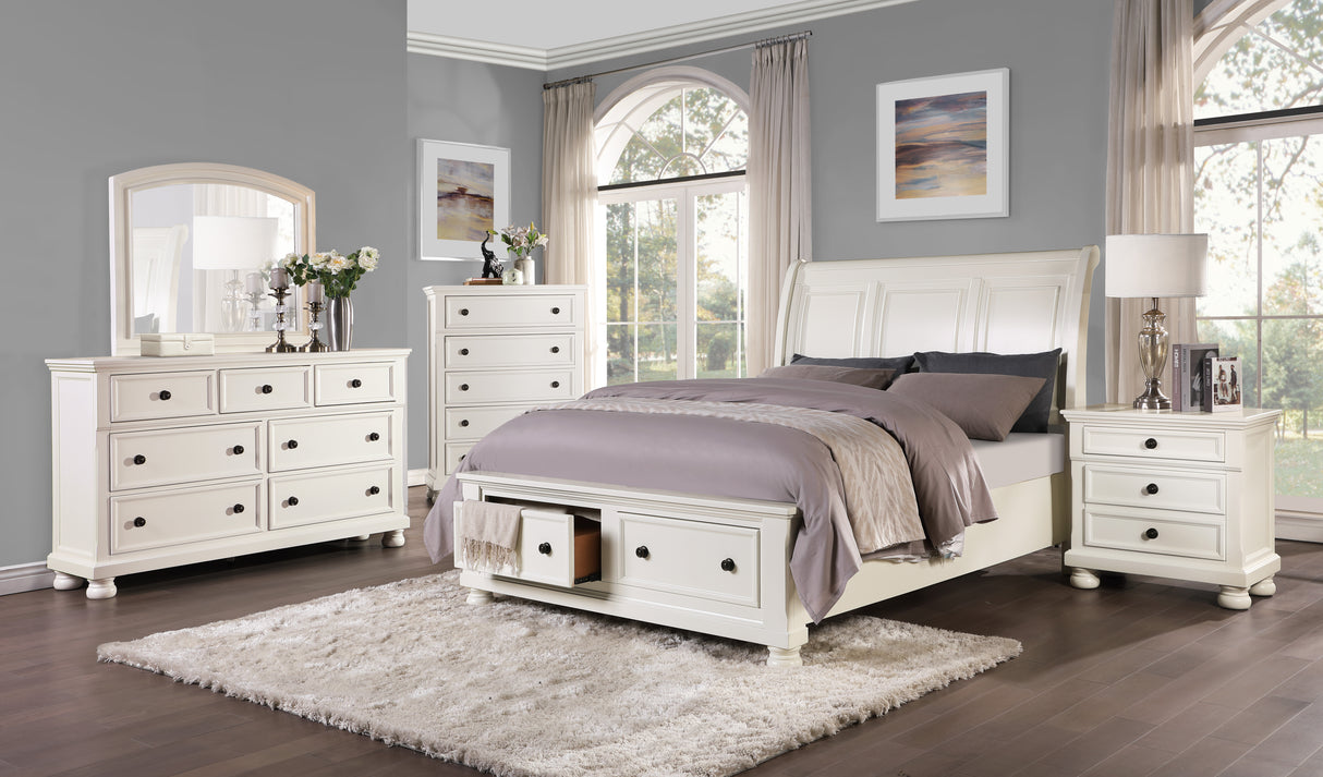 1714W-1*9 5-Piece Bedroom Set (Queen Bed, Nightstand, Dresser, Mirror, Chest) from Homelegance - Luna Furniture