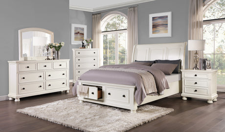 1714KBK-1EK* (3)Eastern King Sleigh Platform Bed with Footboard Storage from Homelegance - Luna Furniture