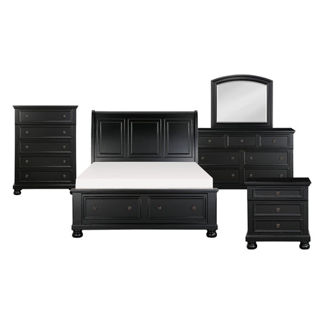 1714BK-1*9 5-Piece Bedroom Set (Queen Bed, Nightstand, Dresser, Mirror, Chest) from Homelegance - Luna Furniture