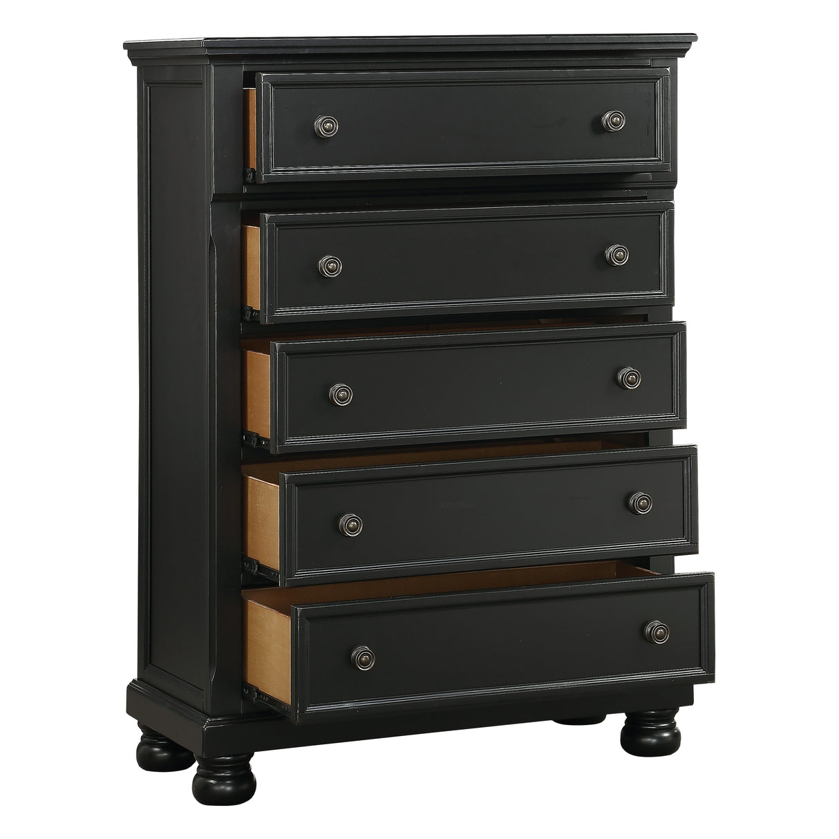 1714BK-1*9 5-Piece Bedroom Set (Queen Bed, Nightstand, Dresser, Mirror, Chest) from Homelegance - Luna Furniture