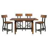 Holverson Rustic Brown 5-Piece Counter Height Set from Homelegance - Luna Furniture