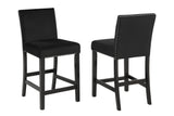 Lennon Black Round Counter Height Dining Set
