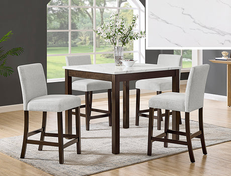 Lennon Brown/Gray 5-Piece Counter Height Dining Set from Crown Mark - Luna Furniture
